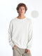 Crew Neck Long Sleeve Men's Tricot Sweater